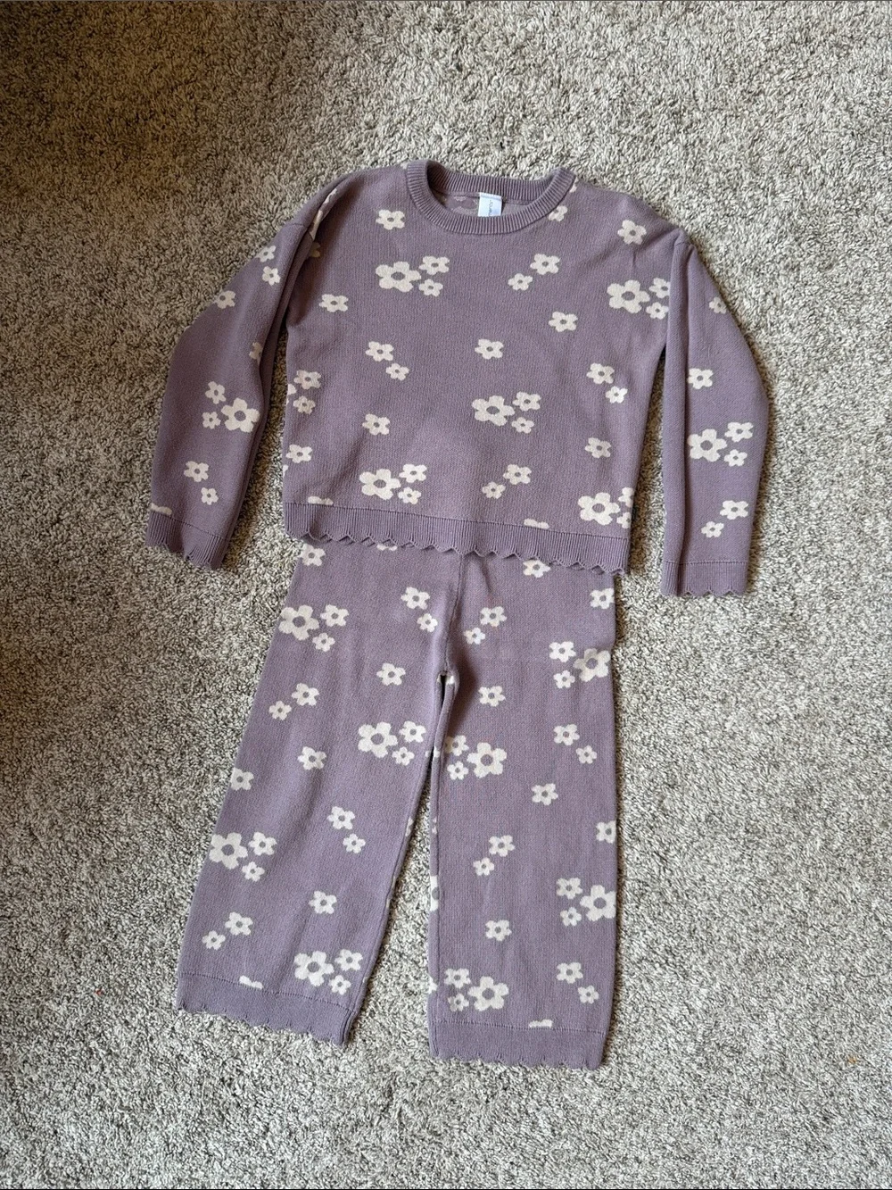 Kids Floral Sweater Set - 5T